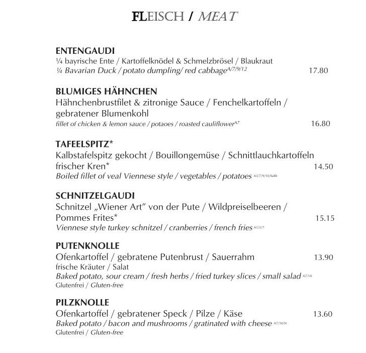 Nymphenburg Cafe Palmenhaus menu 2a carne 