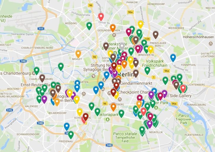 mappa migliori ristoranti Berlino