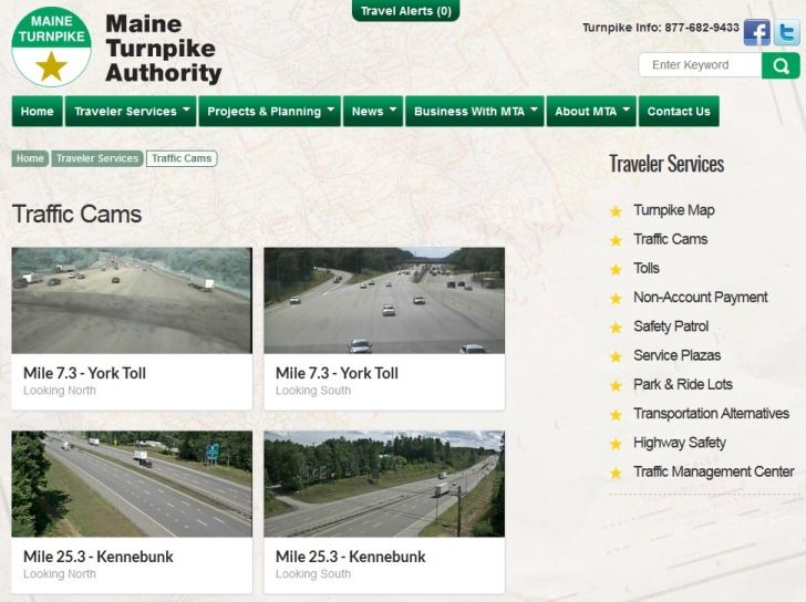 Maine turnpike traffic webcams