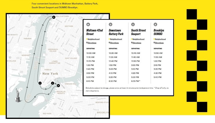 New York Water Taxi schedule