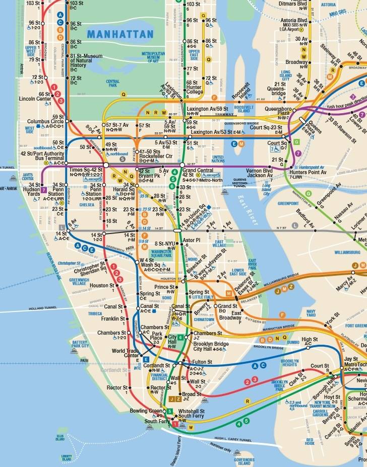 mappa metro New York City