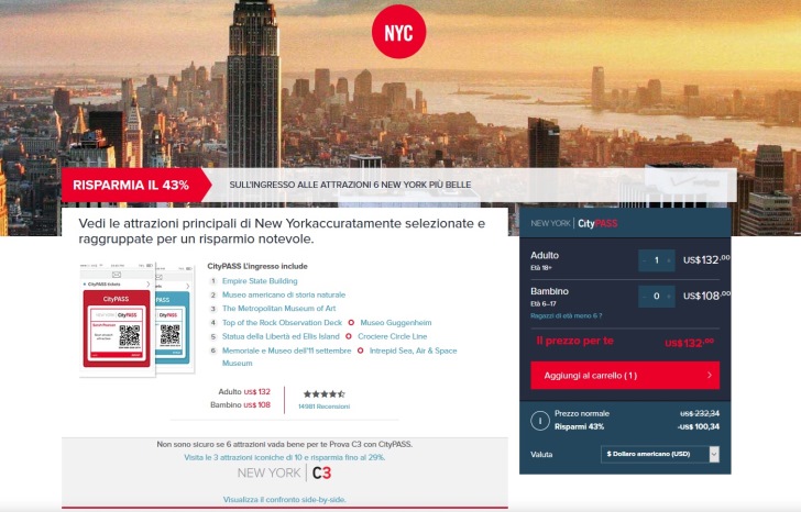 New York CityPass website