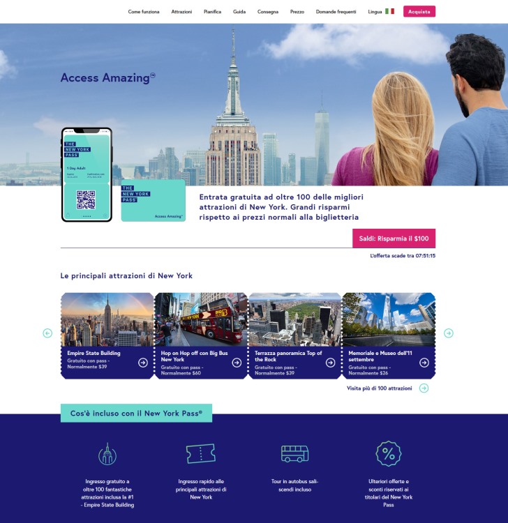 The New York Pass website