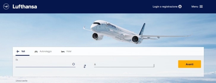 Lufthansa website
