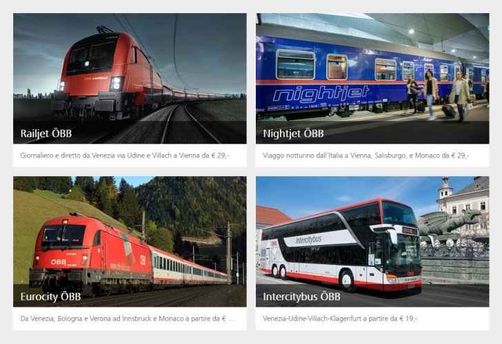 collegamenti ferroviari OBB Austria Italia