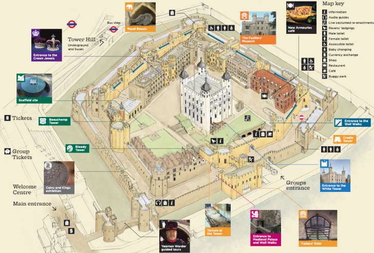Torre di Londra mappa 3d