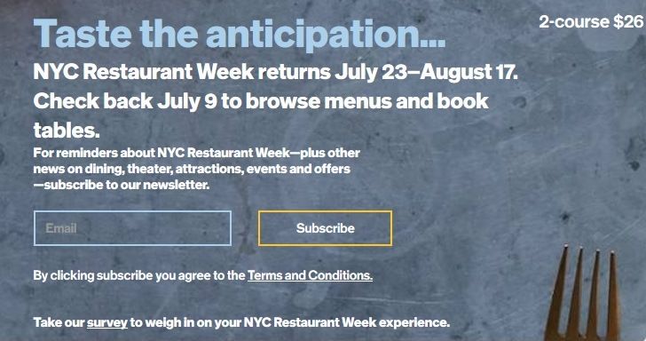 restaurant week agosto 2018