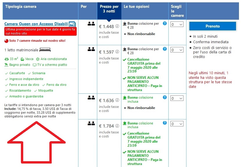 Booking resort fee New York City