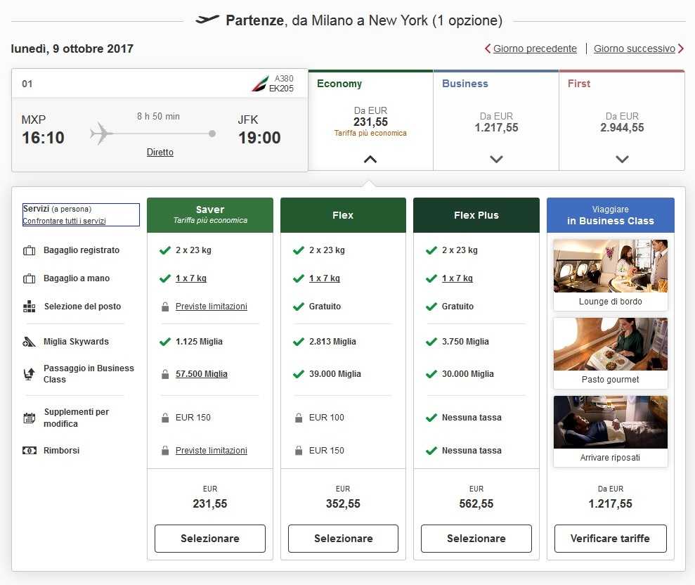 emirates bagaglio a mano sono fiscali