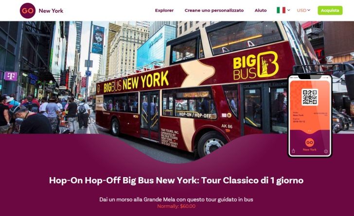 Go New York Explorer Pass bus on off
