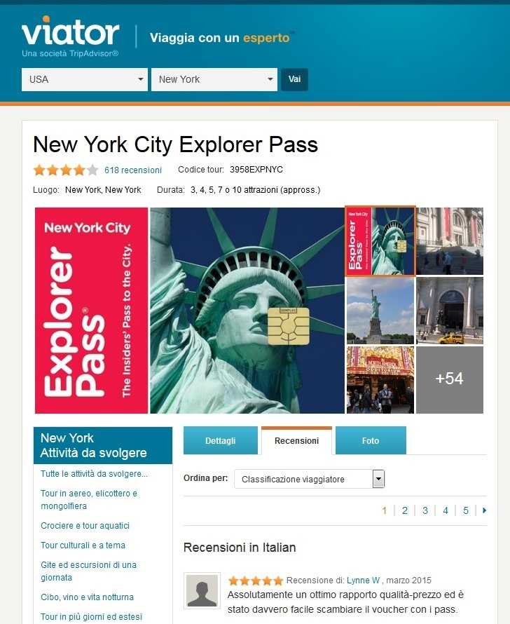 Explorer pass NYC recensioni