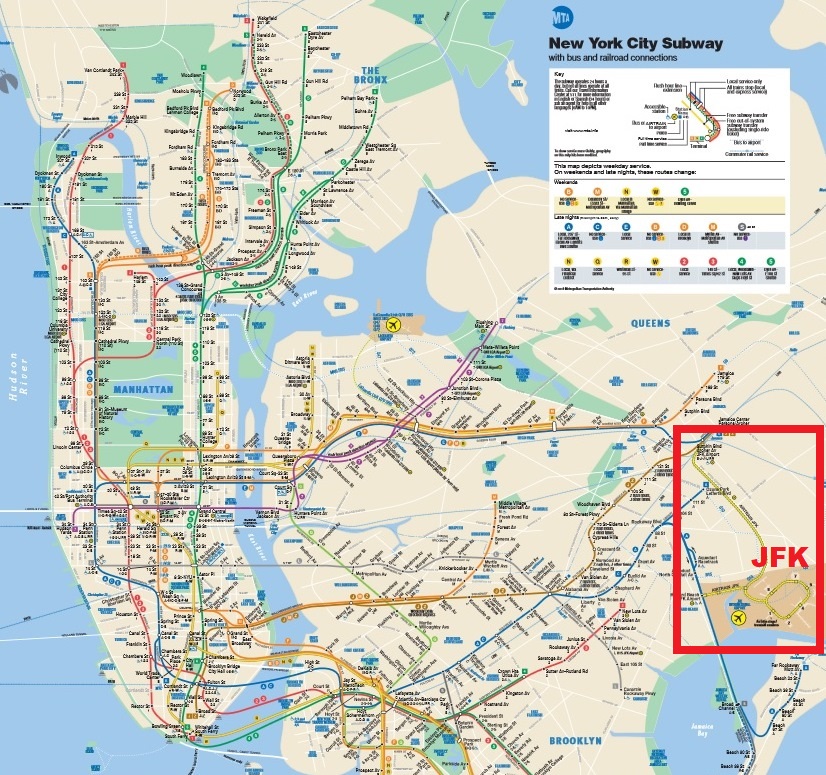 mappa pdf metro New York City