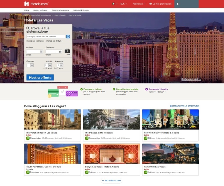 hotels com Las Vegas