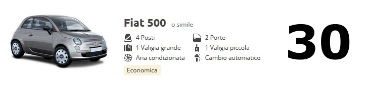 consumo Fiat 500 30 mpg