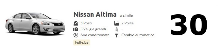 consumi Nissan Altima 30 mpg