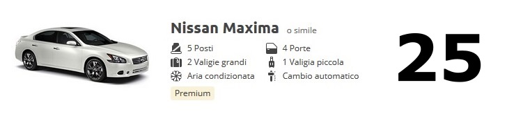 consumo Nissan Maxima 25 mpg