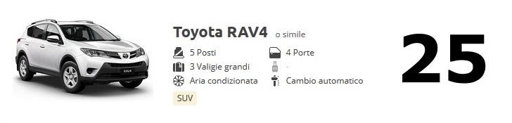 consumi Toyota Rav4 25 mpg