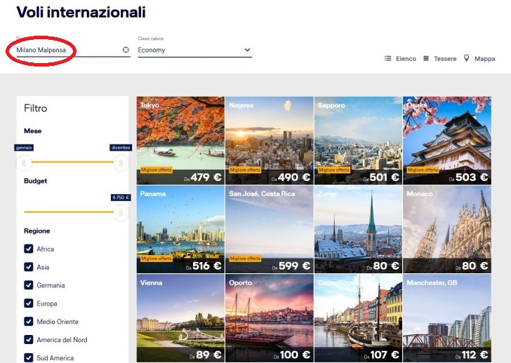 offerte speciali voli Lufthansa lista