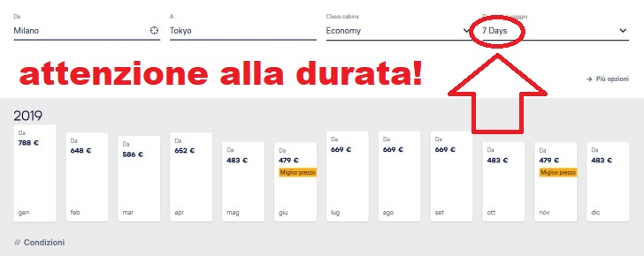 offerte speciali voli Lufthansa calendario prezzi e durata viaggio